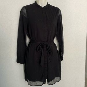Banana Republic Chiffon Black Dress in Size 00P - Petite 00